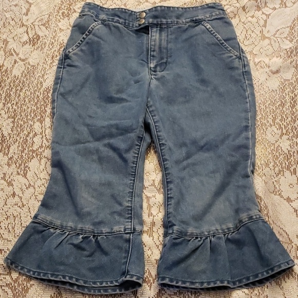 Tommy Hilfiger Ruffle Bottom Capri Jeans 5 - Picture 1 of 8